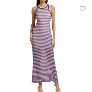 Striped Purple Maxi Dress